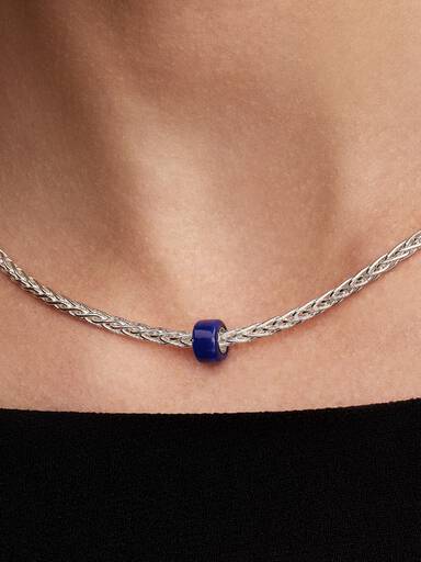 Blauw muranoglas minibedel