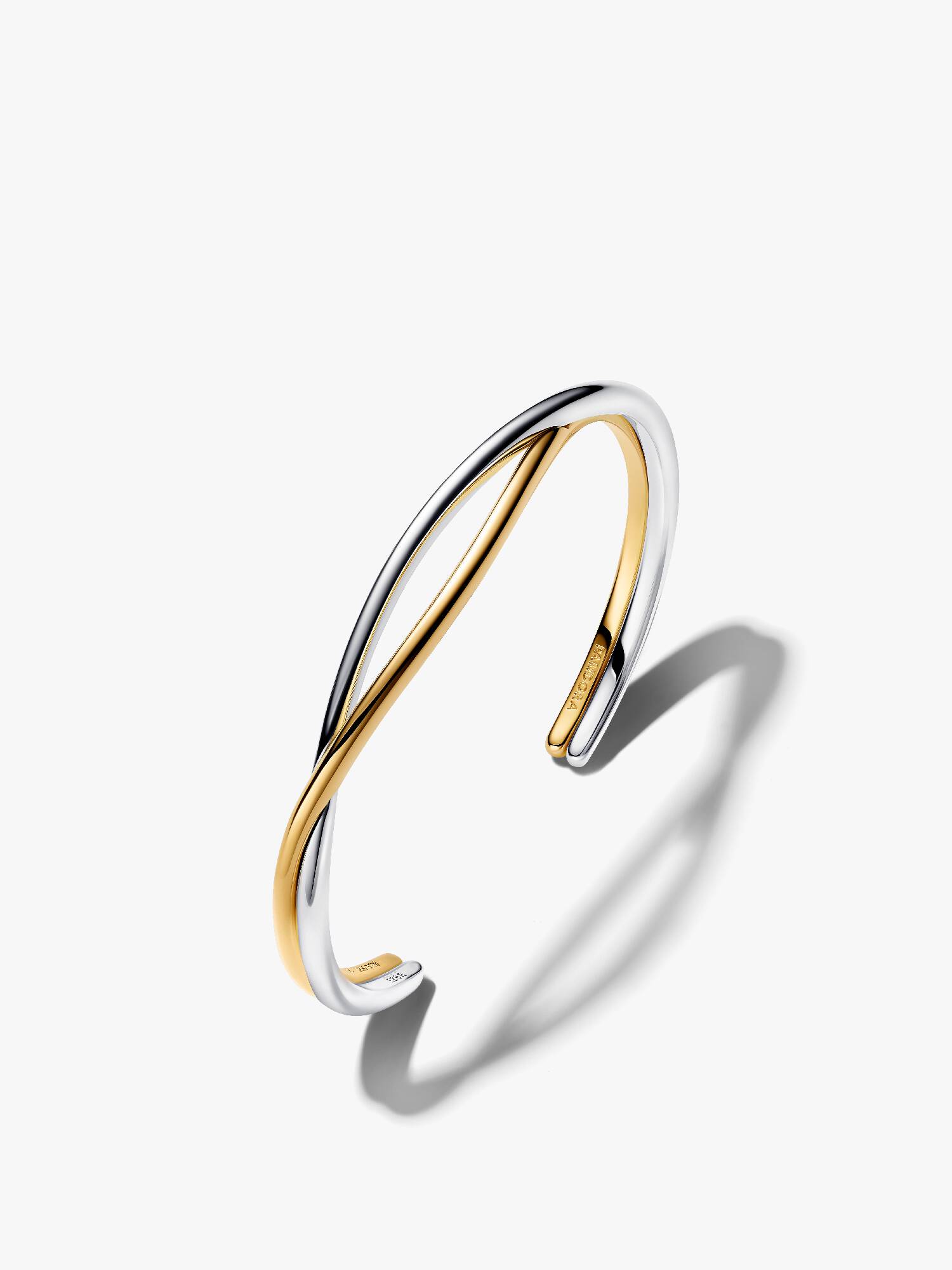 Verstrengelde Tweekleurige Open Bangle