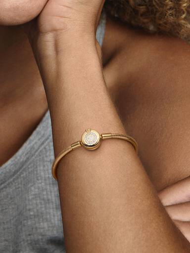 Pandora Moments Sprankelende Crown O Snake Chain Armband