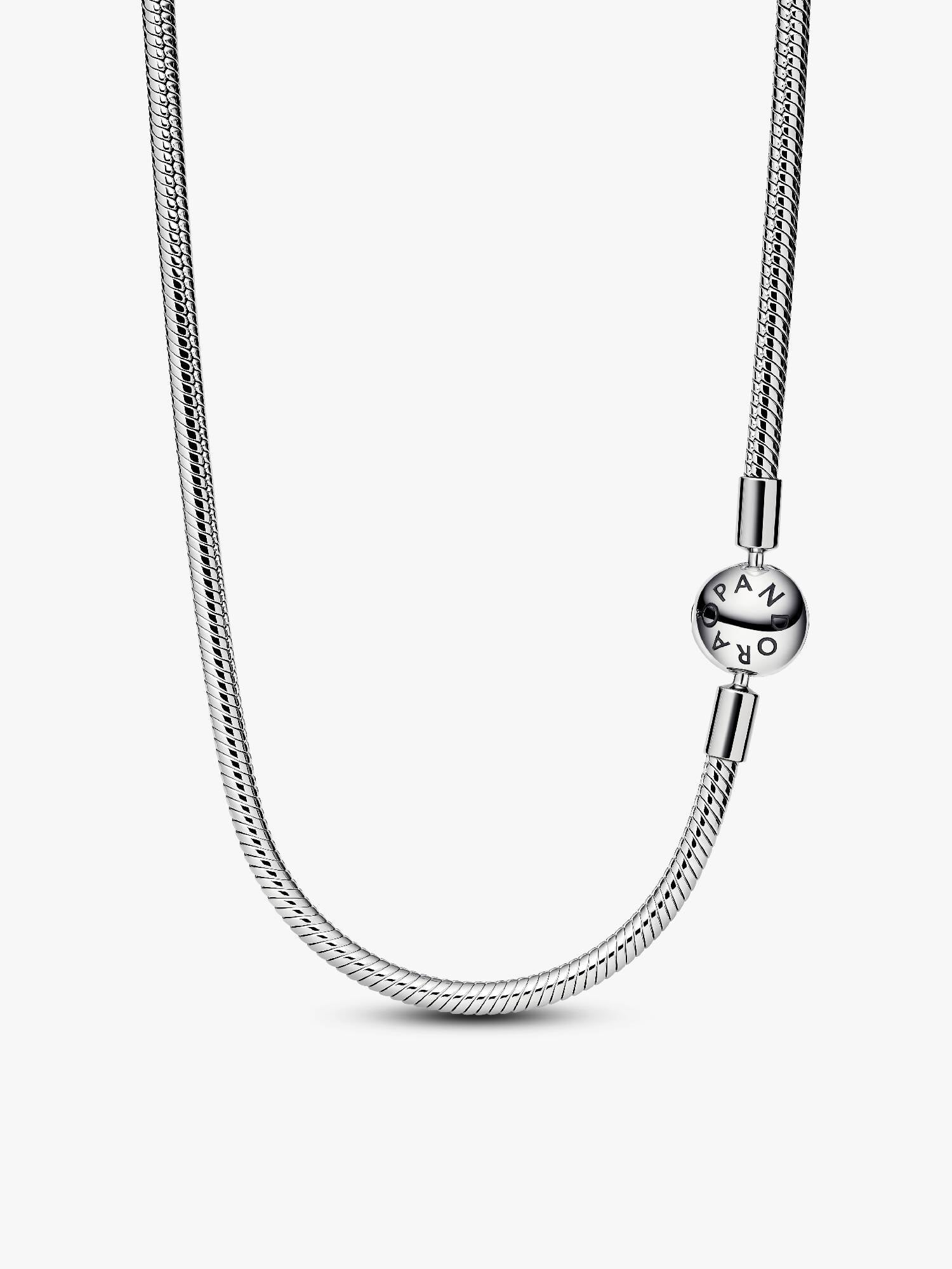Pandora Moments Slangenketting Halsketting, Platina Verguld