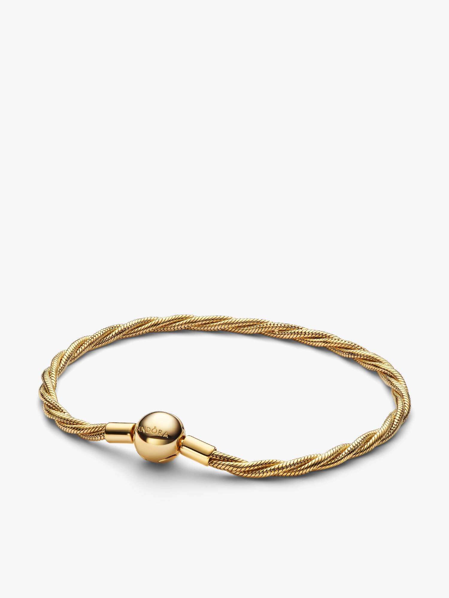 Ronde Pandora Sluiting Gedraaide Snake Chain Armband