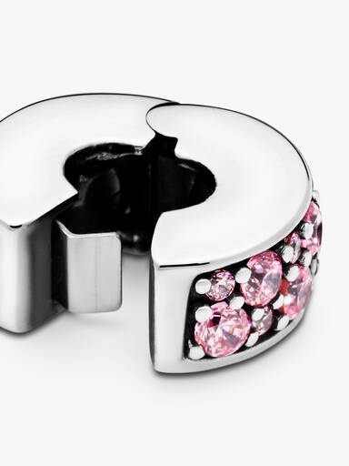 Roze Pavé Clip Bedel