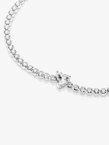 Sprankelend Hart Tennisarmband