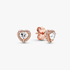 Sparkling Elevated Heart Stud Earrings Sparkling Elevated Heart Stud Earrings