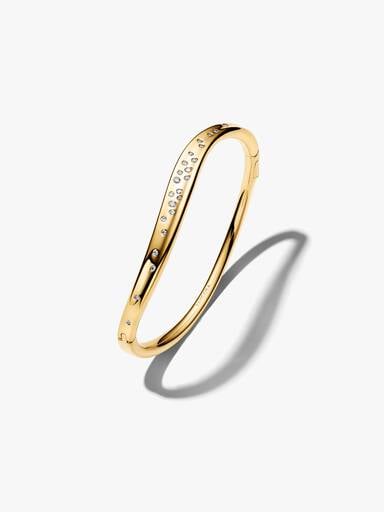 Organisch Gevormde Steengezette Bangle