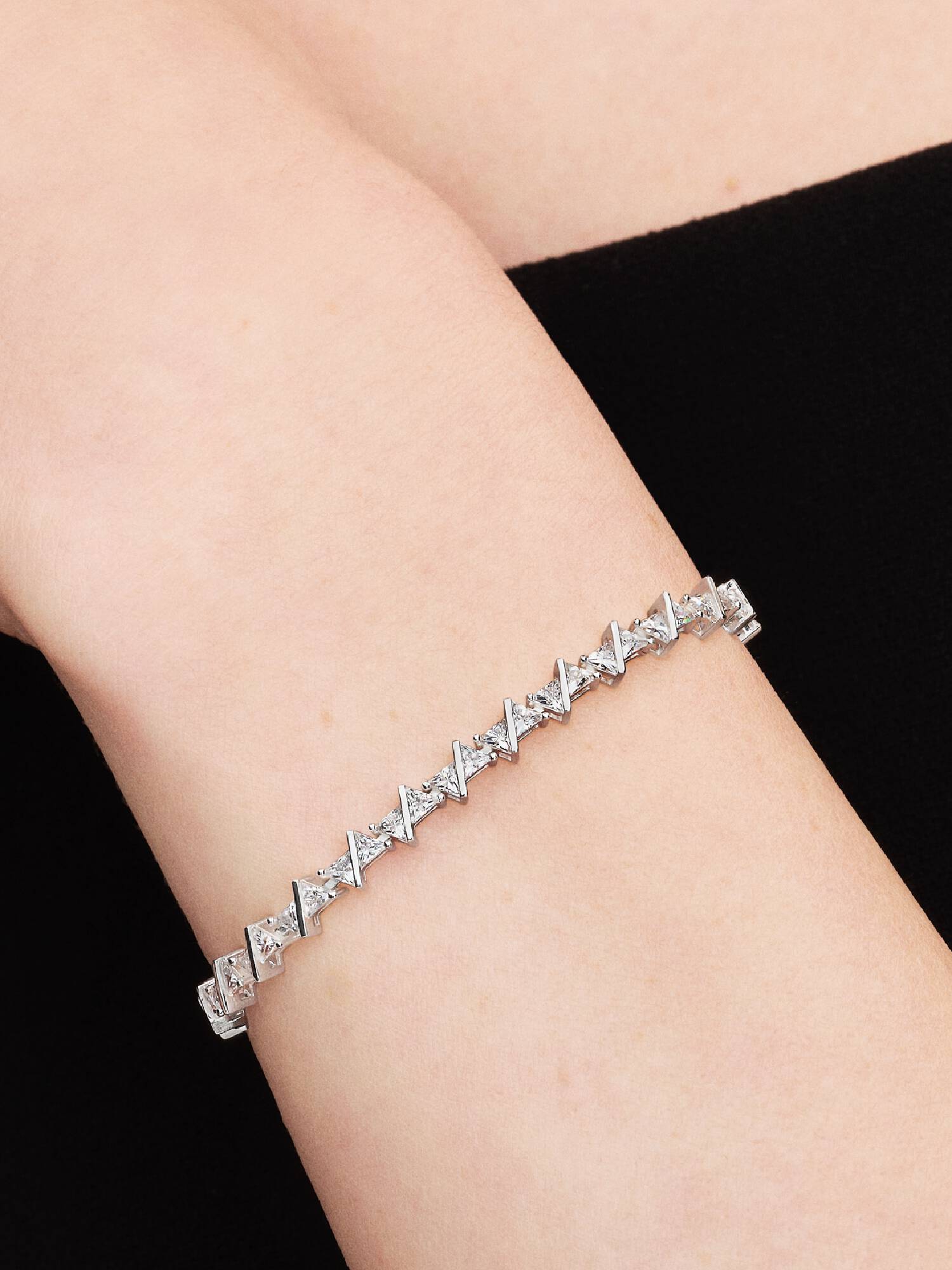 Sprankelende Triangel Tennisarmband