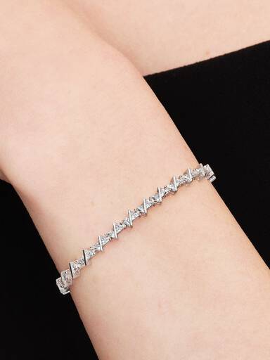 Sprankelende Triangel Tennisarmband