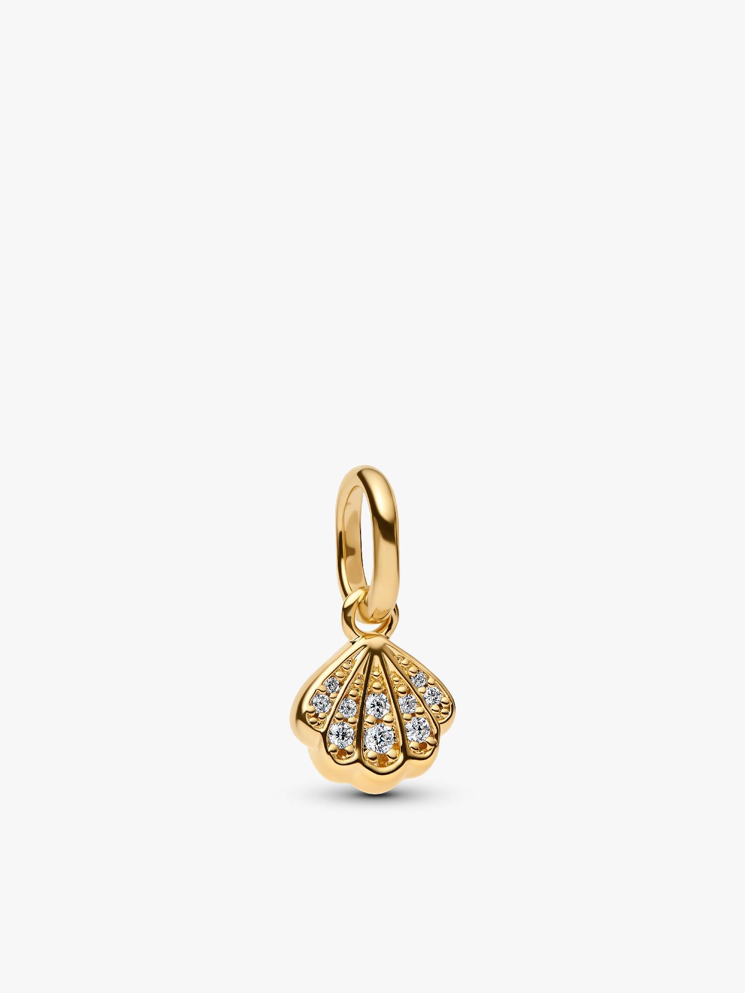 Sprankelende schelp mini hangende bedel