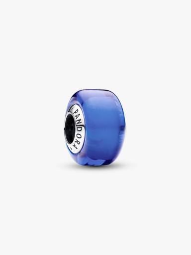 Blauwe minibedel van muranoglas
