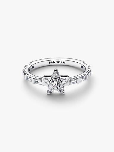 Sprankelende Stella Baguette Ring