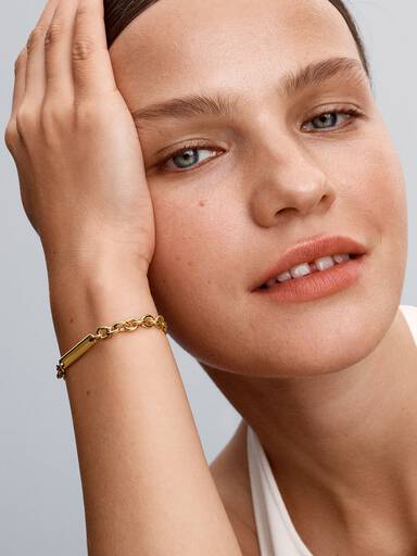Schakelarmband met Graveerbare Balk