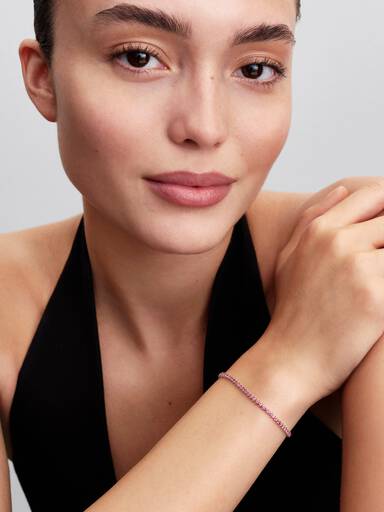 Kleine Roze Tennisarmband