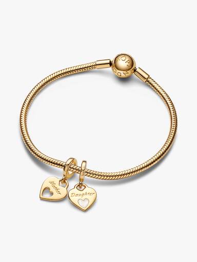 Double Heart Split Dangle Charm