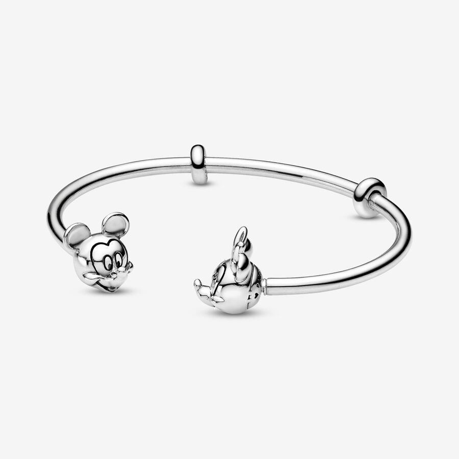Disney Pandora Moments Mickey Mouse & Minnie Mouse Open Bangle image number 0