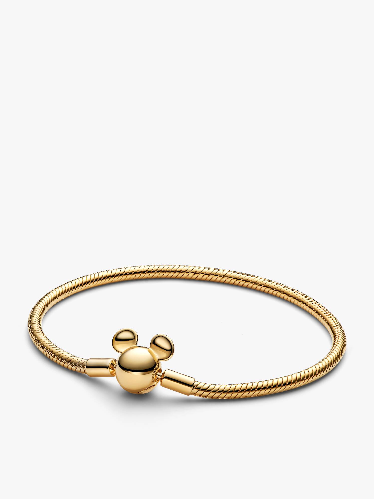Disney slangenschakelarmband met Mickey Mouse-sluiting van Pandora Moments