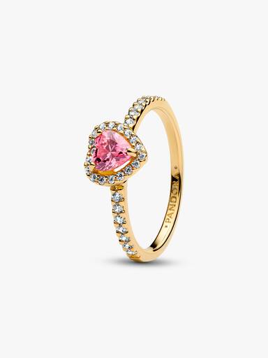 Verhoogd roze hartring