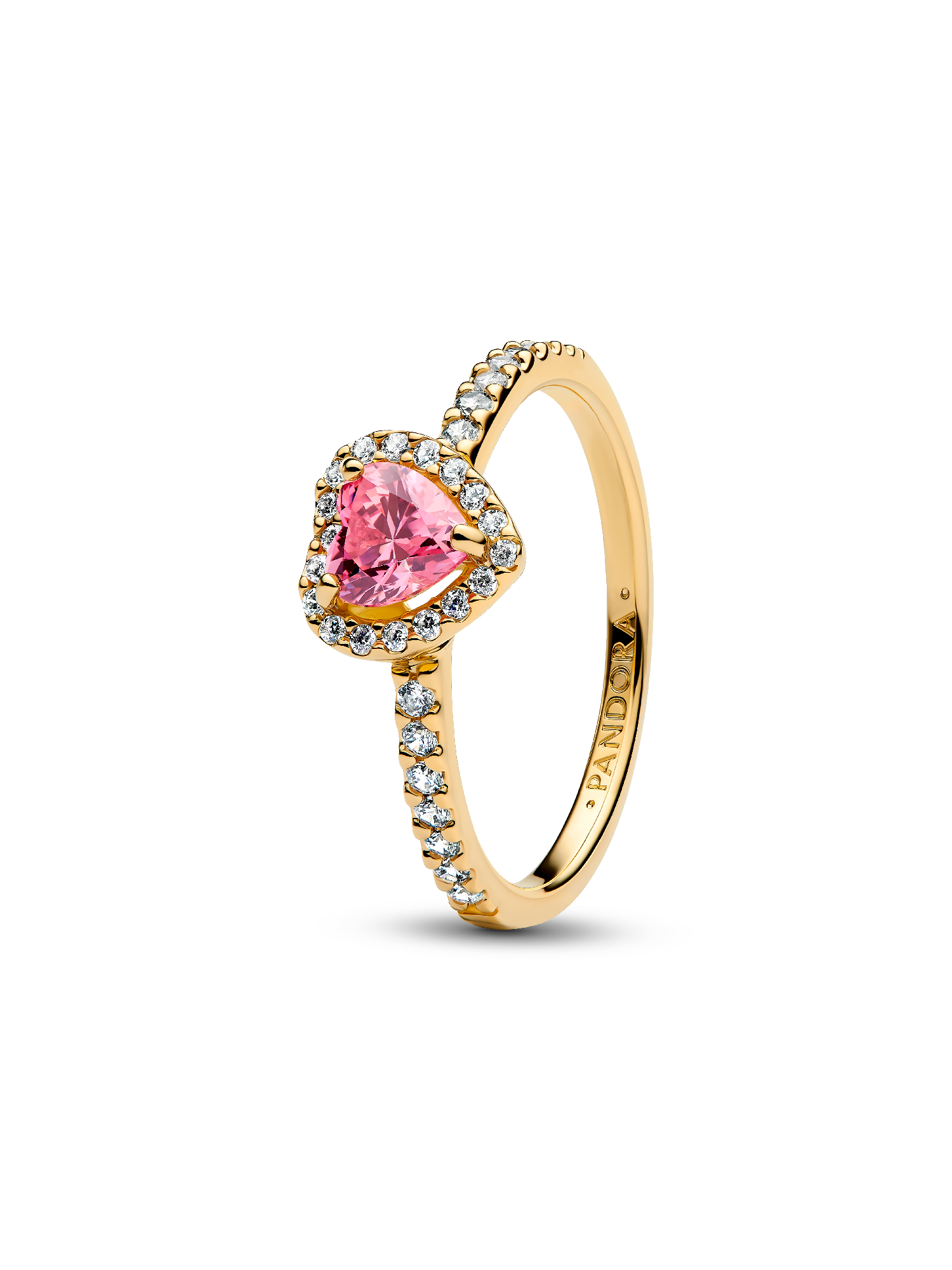 Verhoogd roze hartring