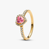 Verhoogd roze hartring Verhoogd roze hartring