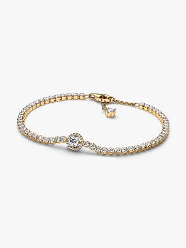 Sprankelende Halo Tennis Armband