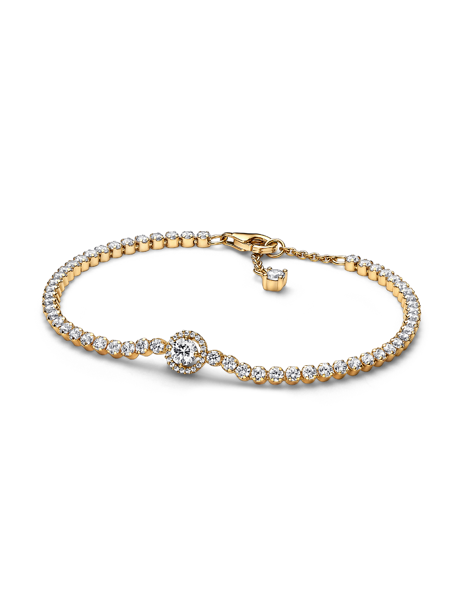 Sprankelende Halo Tennis Armband