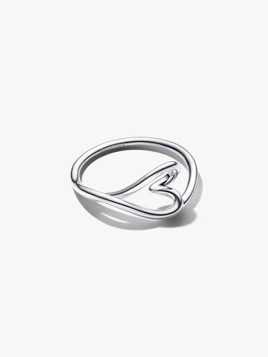 Organisch Gevormde Klein Hart Ring