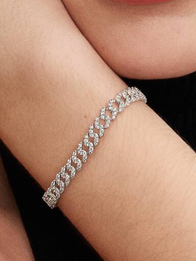 Pandora Timeless Pavé Cuban Schakelarmband