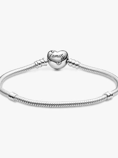 Pandora Moments Stamboom Snake Chain Armband met Hartsluiting