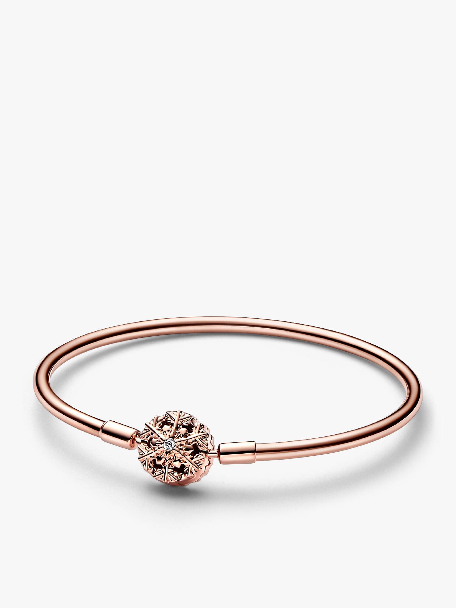 Pandora Moments Sparkling Snowflake Clasp Bangle
