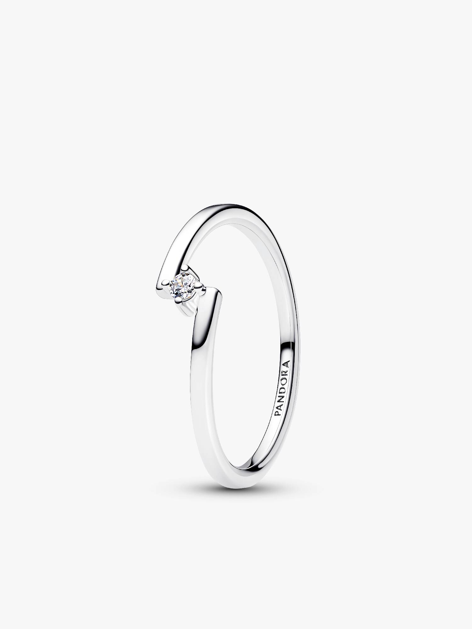 Gespleten Solitaire Ring