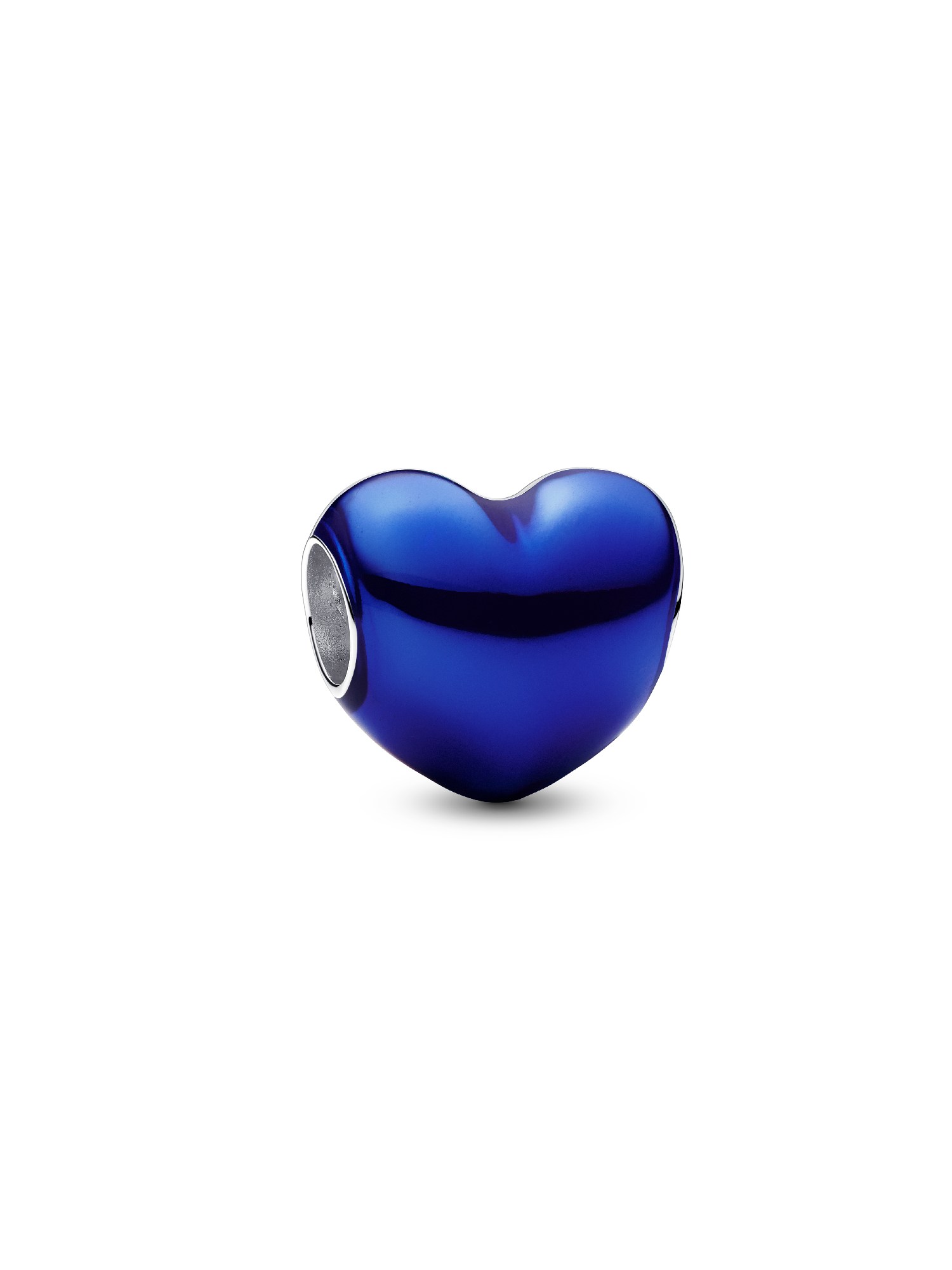 Metallic Blauwe Hart Bedel