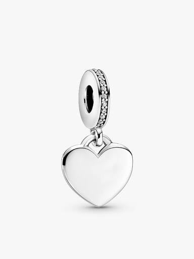 Sieradenset Eeuwige Liefde armband & graveerbare bedel met blauwe hartbedel
