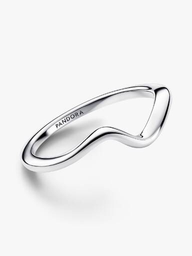 Gepolijste golvende ring