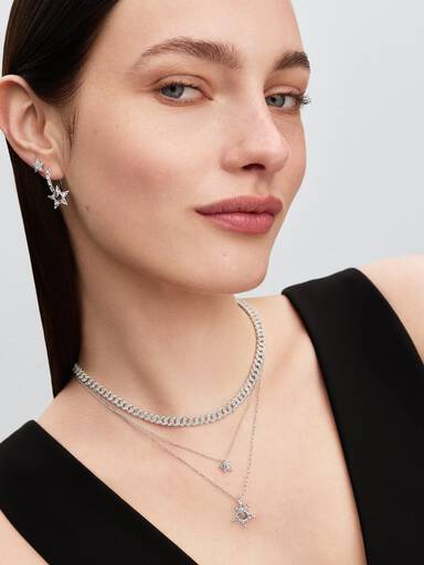 Sprankelende Stella Opengewerkte Ketting met Hanger