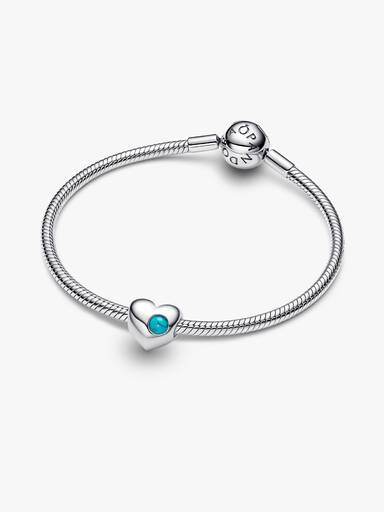 Graveerbare bedel turquoisekleurige steen hart