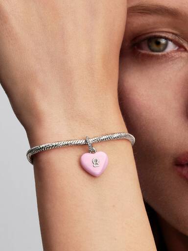 Roze Keramische Hart Hangslot Hangende Bedel
