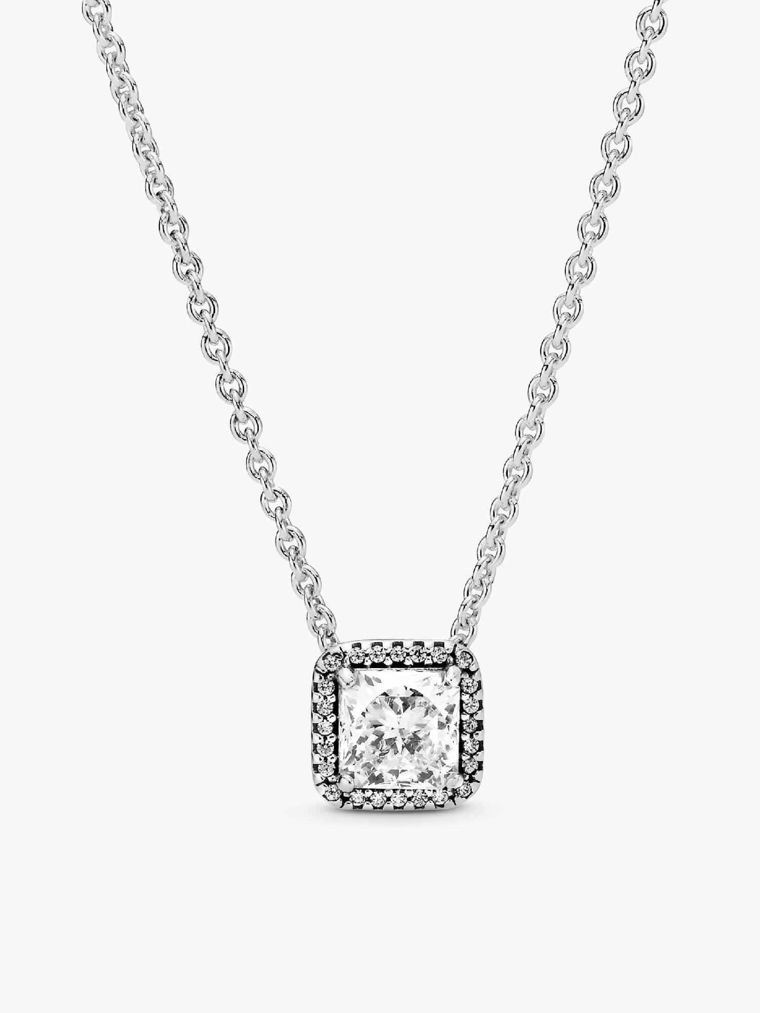 Square Sparkle Halo Ketting