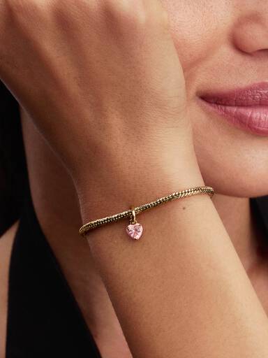 Roze Chakra Hart Mini Hangende Bedel