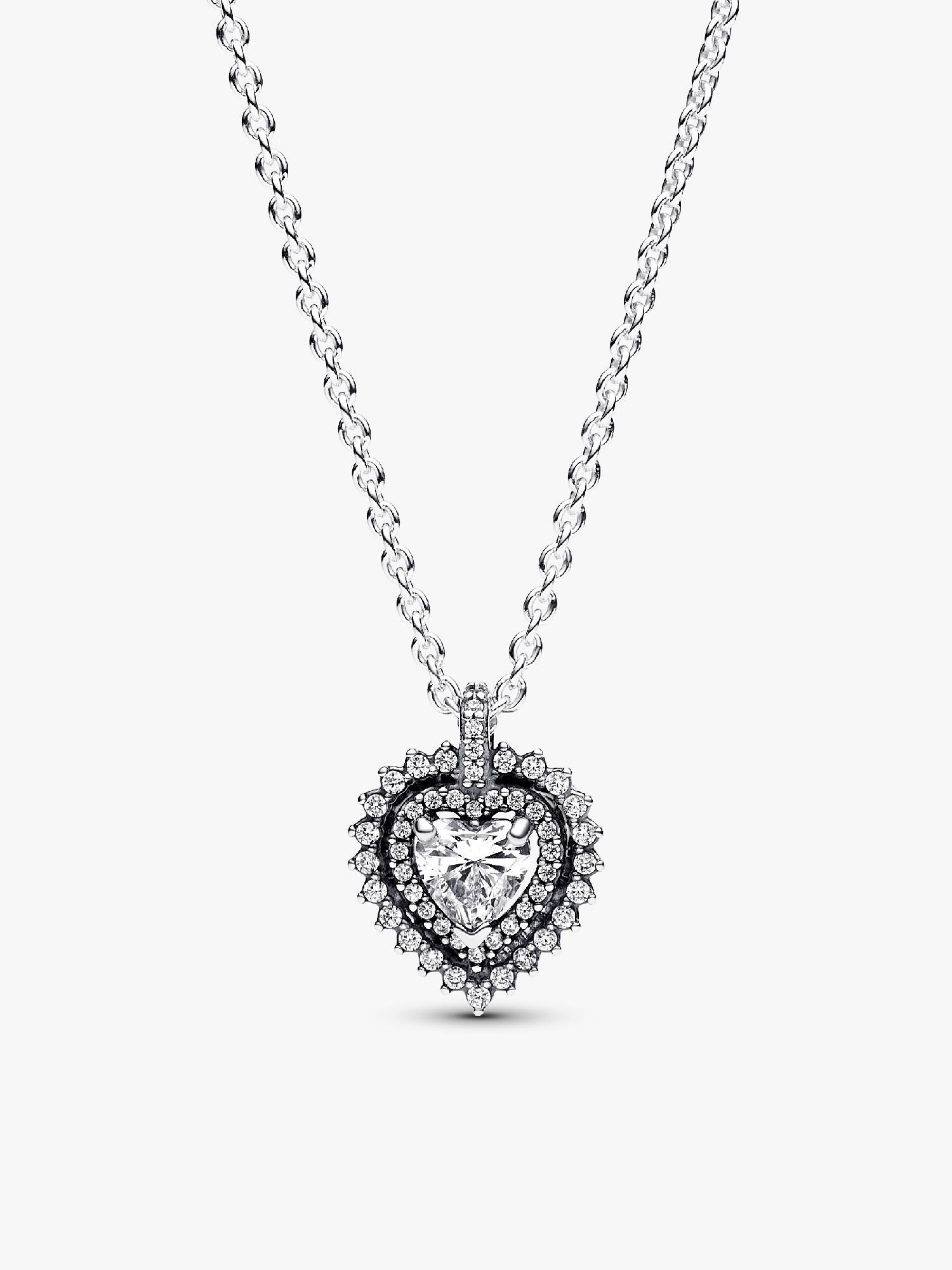Sprankelend hart halo halsketting met hanger