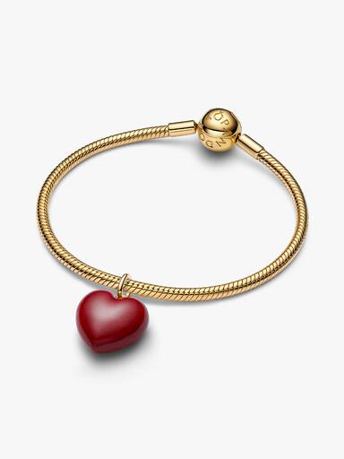 Rood Gezwollen Hart Hangende Bedel