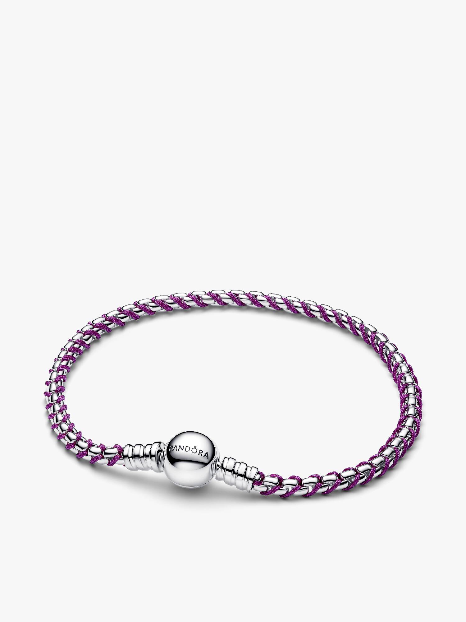 Paars Koord Doos Schakel Armband