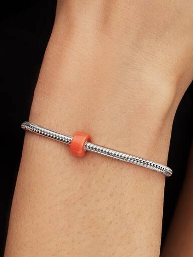 Oranje Muranoglas Mini Bedel