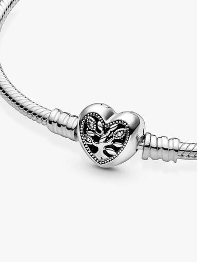 Pandora Moments Stamboom Snake Chain Armband met Hartsluiting