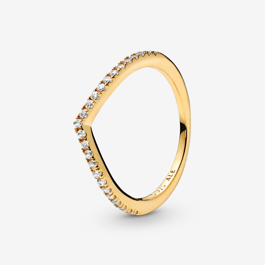 Guggenheim Museum Terugbetaling Positief Sprankelende Wishbone Ring | Pandora NL