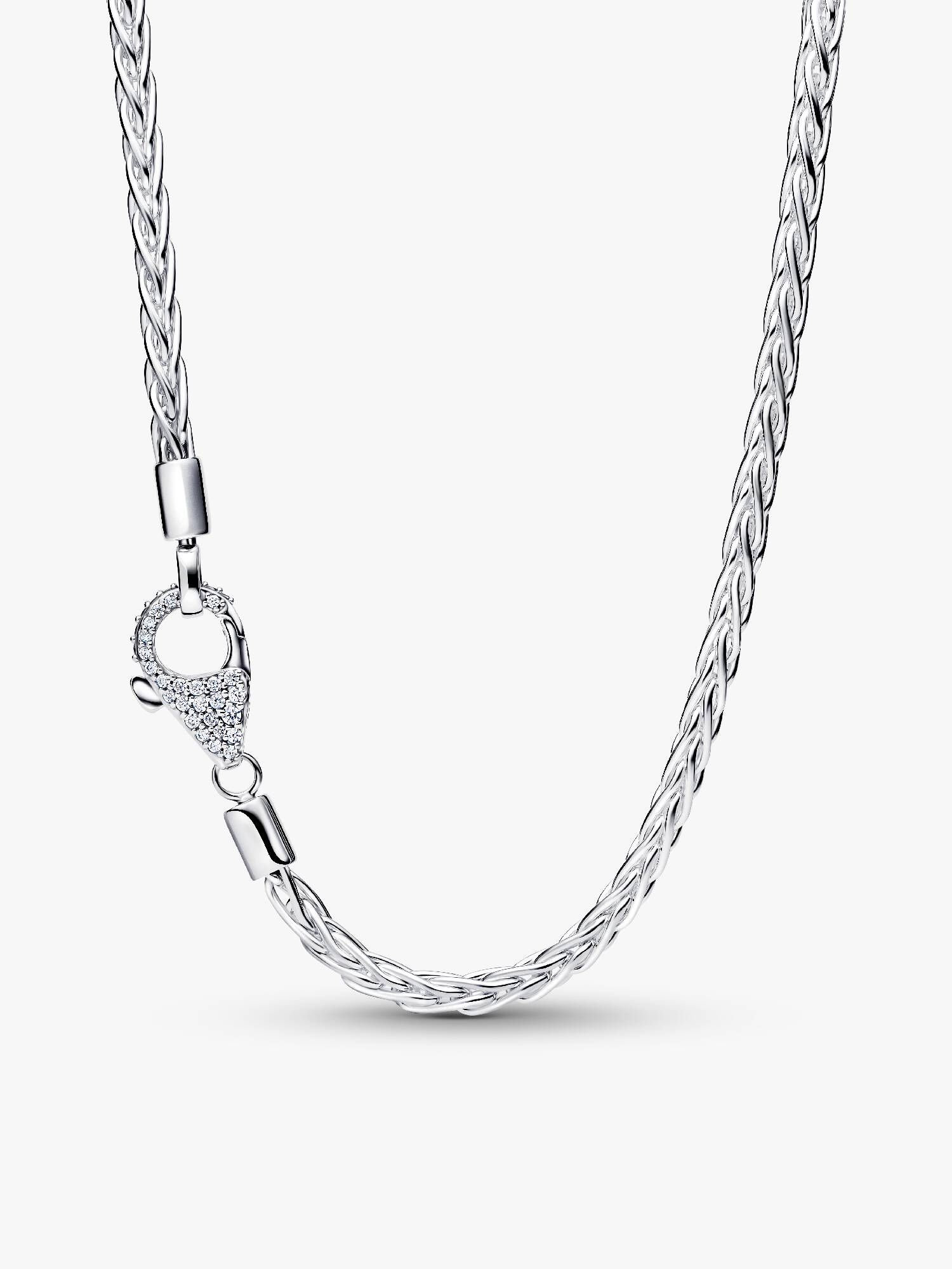 Pavé Sluiting Foxtail Halsketting met Bedel 