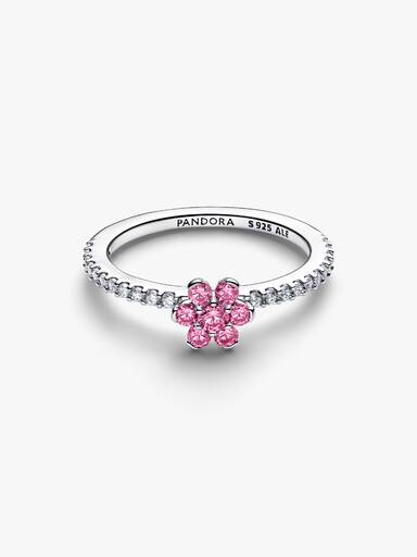 Sprankelend Roze Madeliefje Ring