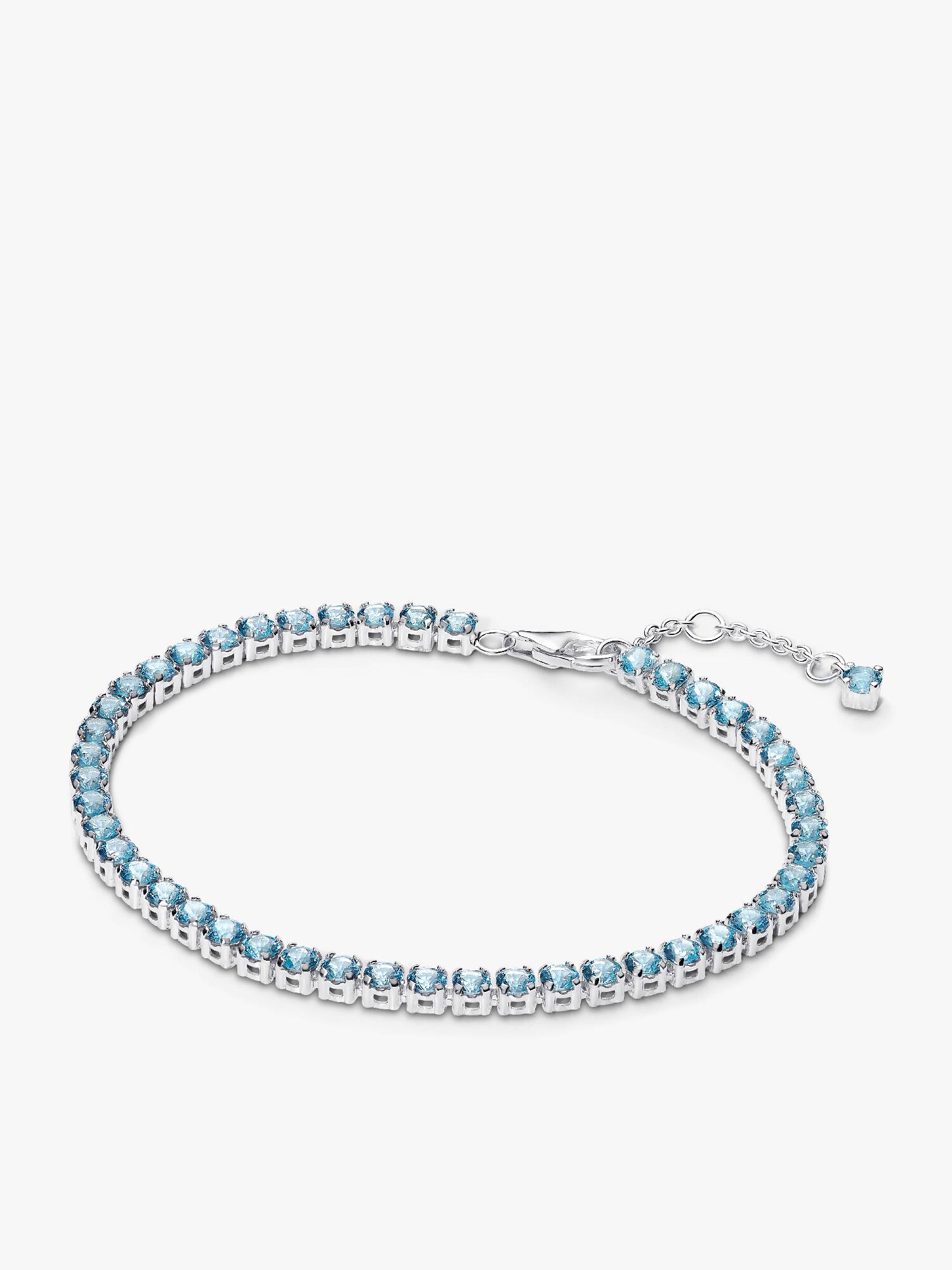 Sprankelende lichtblauwe tennisarmband