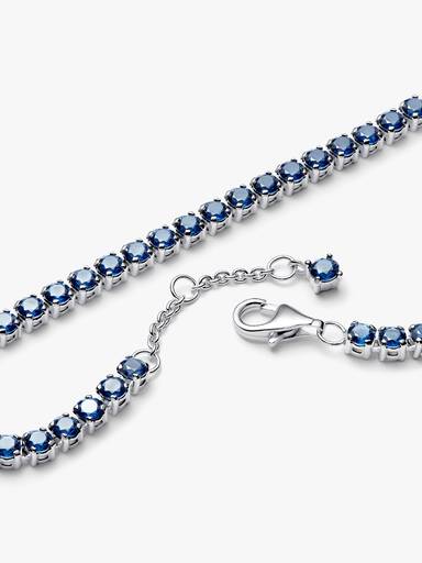 Sprankelende blauwe tennisarmband