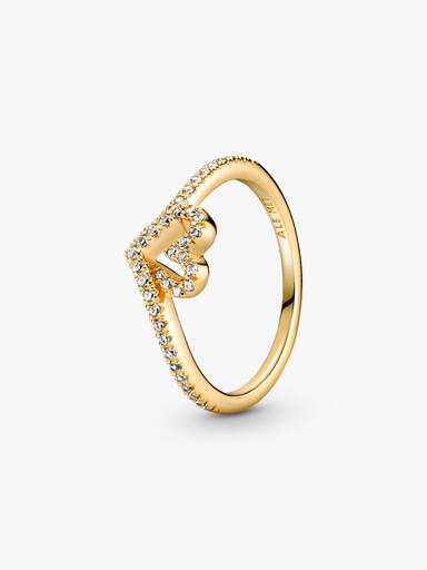 Pandora Timeless Sprankelend Hart Wishbone Ring