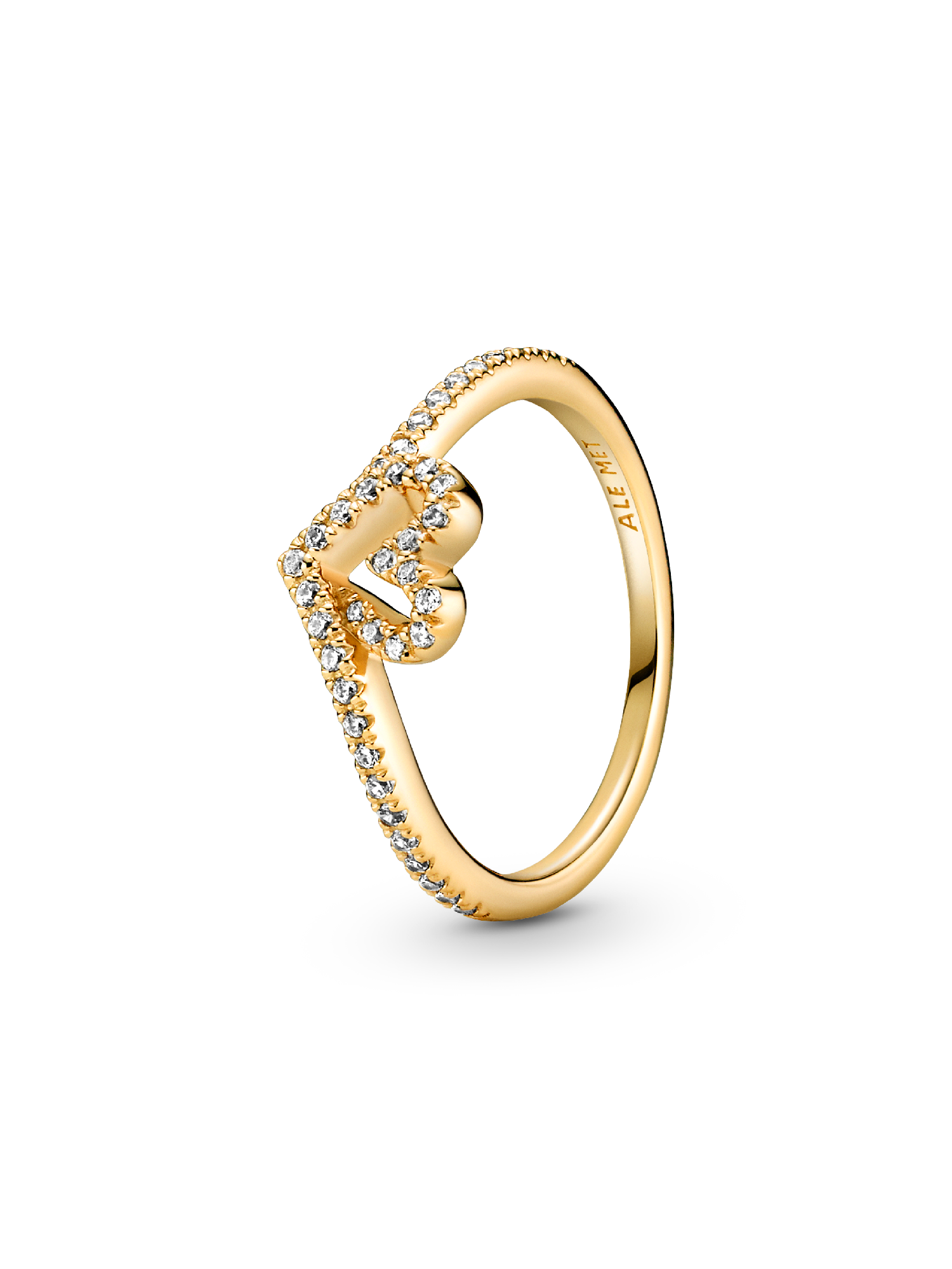 Pandora Timeless Sprankelend Hart Wishbone Ring
