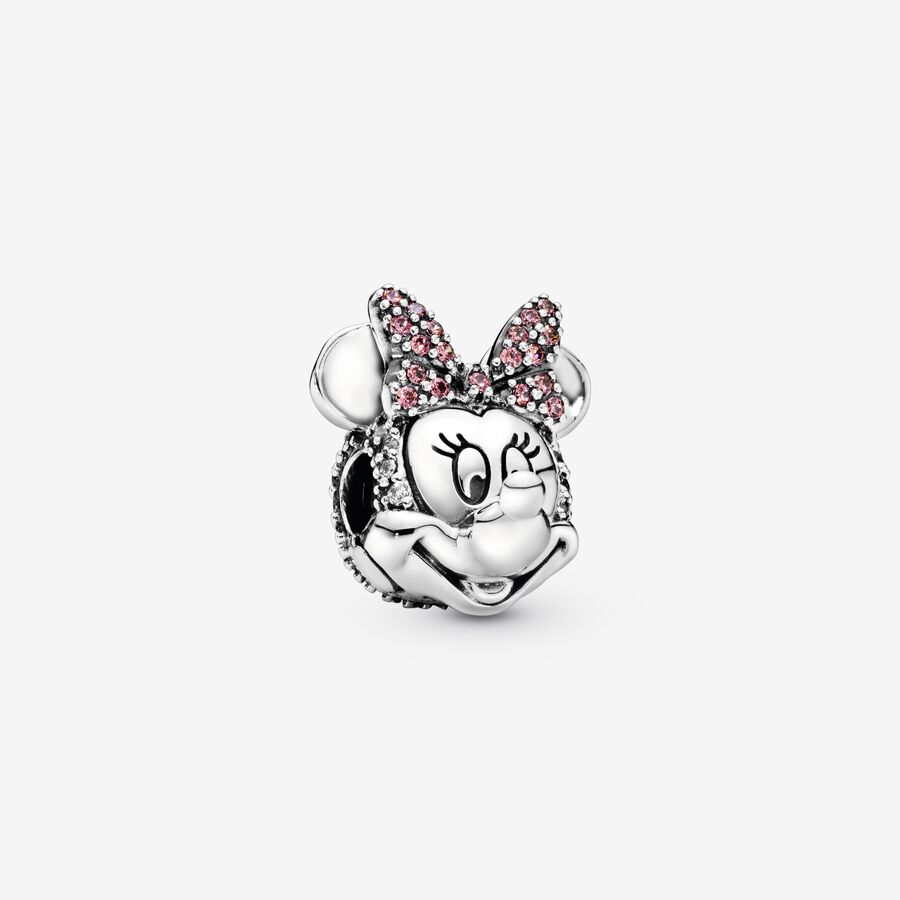 Disney Minnie Mouse Pink Pavé Bow Clip Bedel image number 0